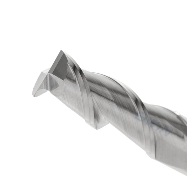 Aluminum End mill: 12mm Dia, 36mm LOC, 12mm Shank, 75mm OAL, 2 Flute, Solid Carbide, Uncoated - Image 2