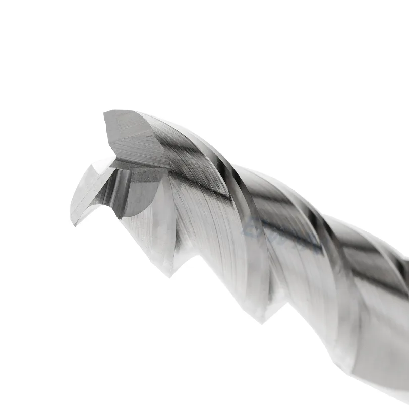 Aluminum End mill: 12mm Dia, 36mm LOC, 12mm Shank, 75mm OAL, 3 Flute, Solid Carbide, Uncoated - Image 2