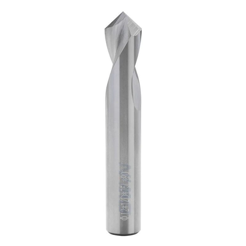 Fixed Point Drill: 12mm Dia, 24mm LOC, 12mm Shank, 75mm OAL, 2 Flute, Solid Carbide, Uncoated