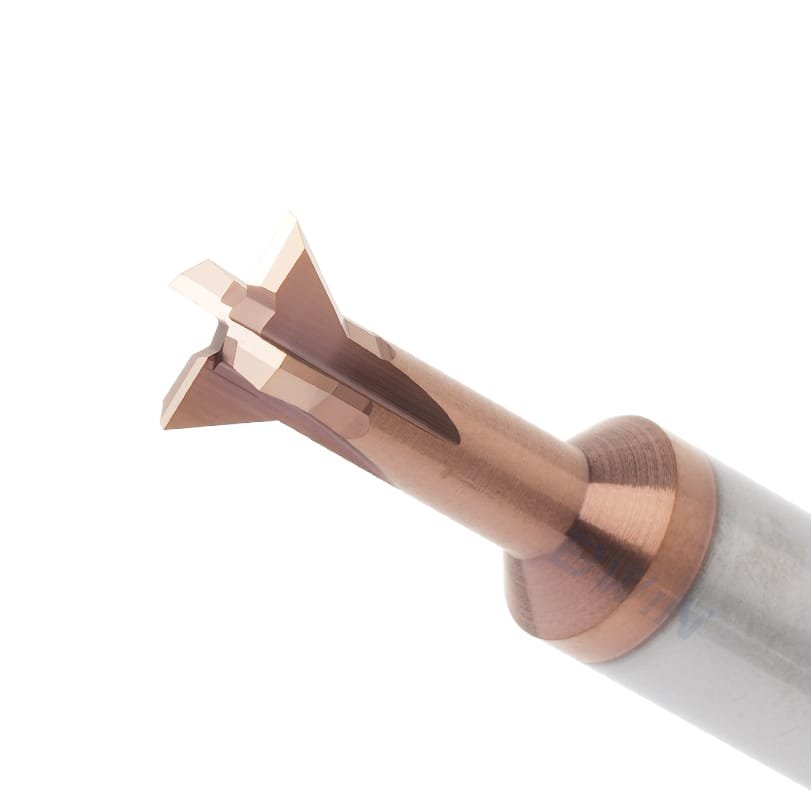 Bwin Precision Tools Carbide Dovetail End Mill: 60°, 12mm Shank, 60mm OAL - Shenzhen Bwin ...