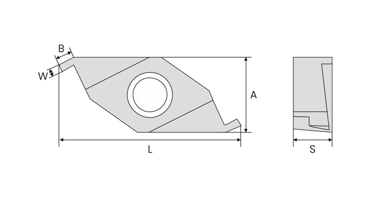 FC1604R swiss-type lathe cutting insert