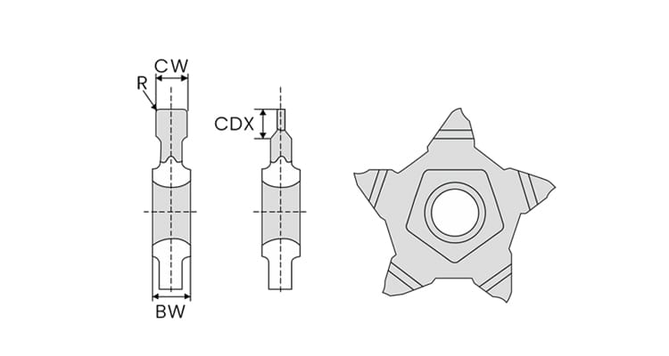 PENTA swiss-type lathe cutting insert