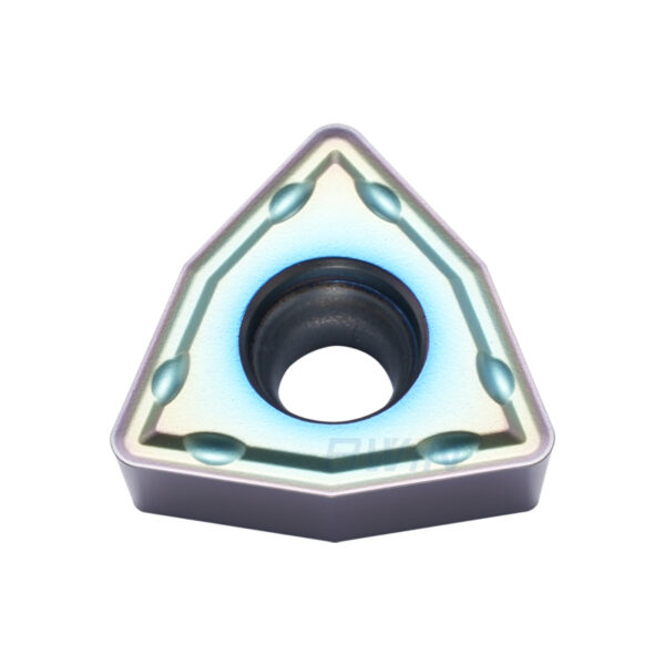 WCMX model U drill insert for nickel/chromium alloys with colorful coating