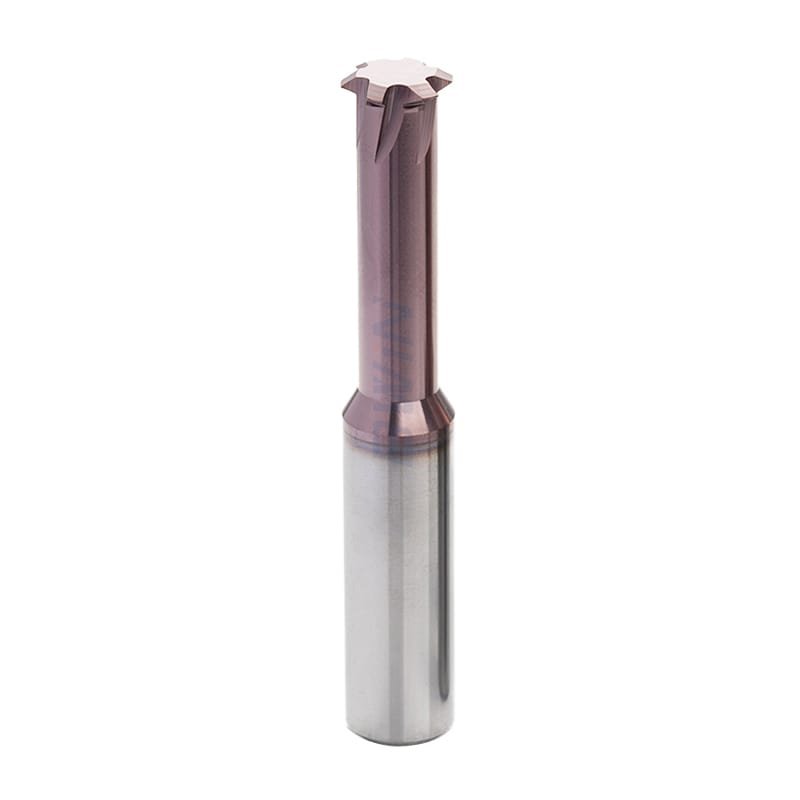 Single flute thread mill for CNC machining of stainless steel and titanium alloy
