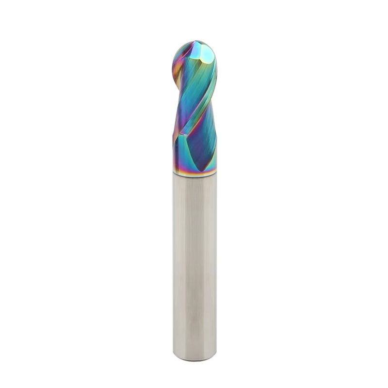 DLC coated ball nose end mill, HRC55 2 flute carbide tool